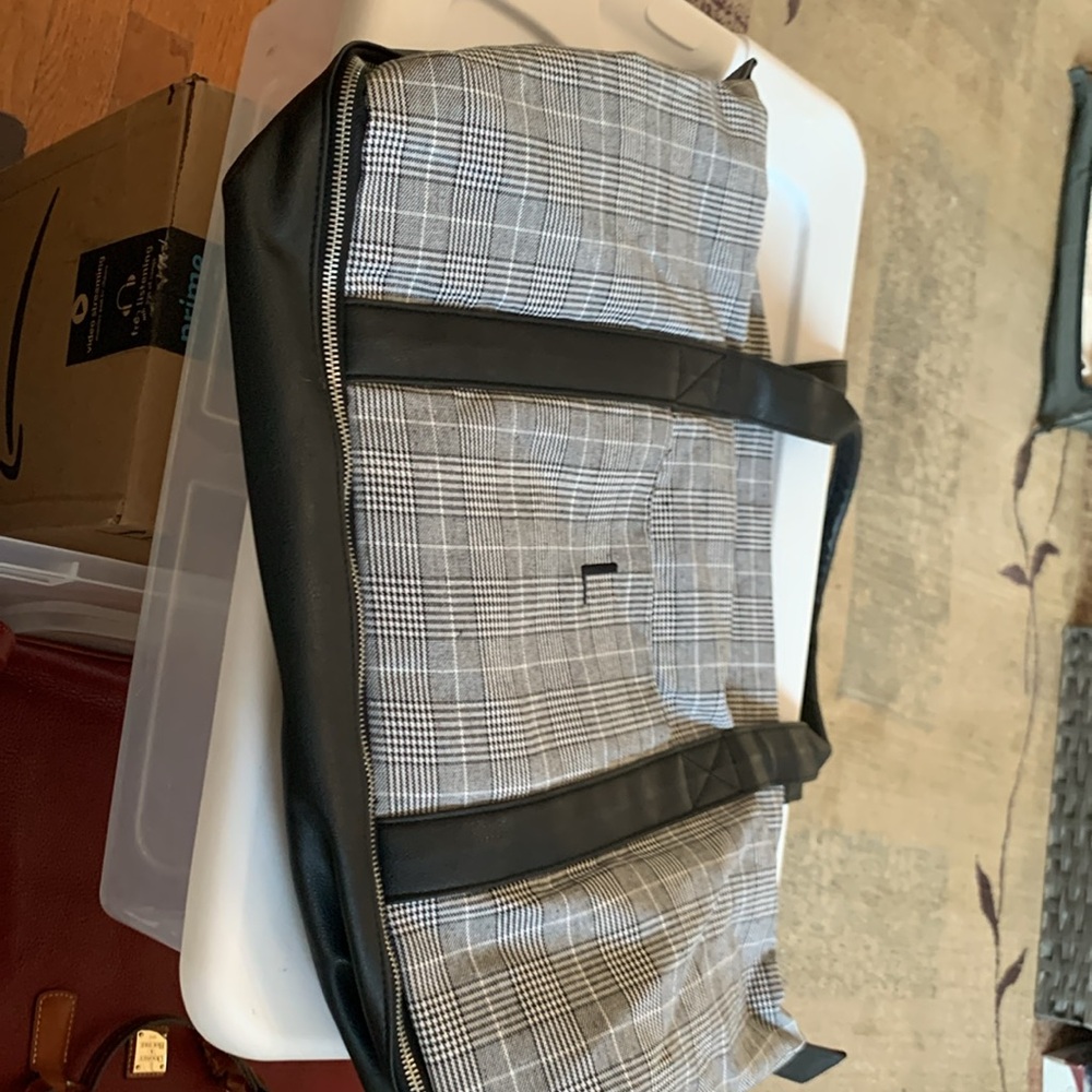 Houndstooth Tote. Bottom Zip Section. Multiple Po… - image 5